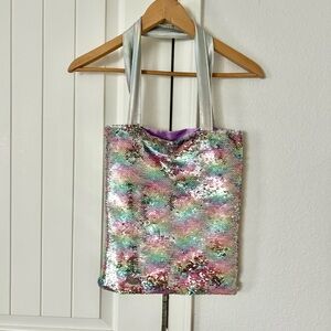 Multicolor iridescent Sequin Tote Bag women’s or kids
